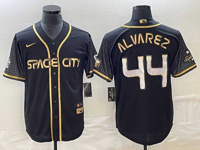 Men%27s Houston Astros #44 Yordan Alvarez Black City Connect Cool Base Stitched Baseball Jersey->houston astros->MLB Jersey